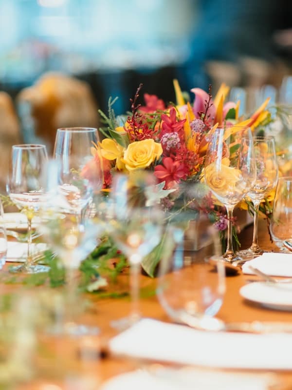 Celebratory toast at an event